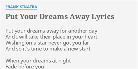 put your dreams away lyrics|put your dreams away song meaning.